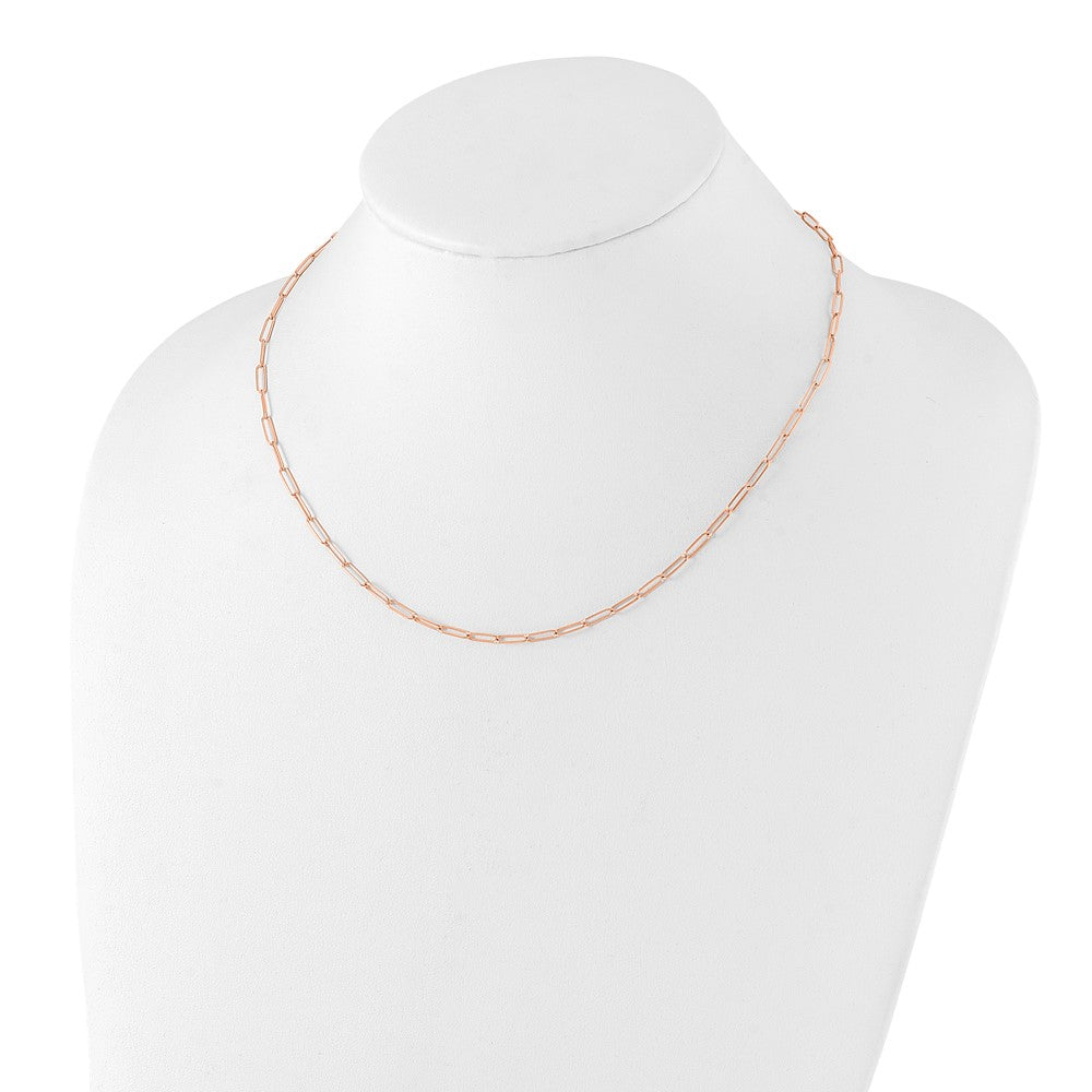 14K Rose Gold Polished Fancy Link Necklace