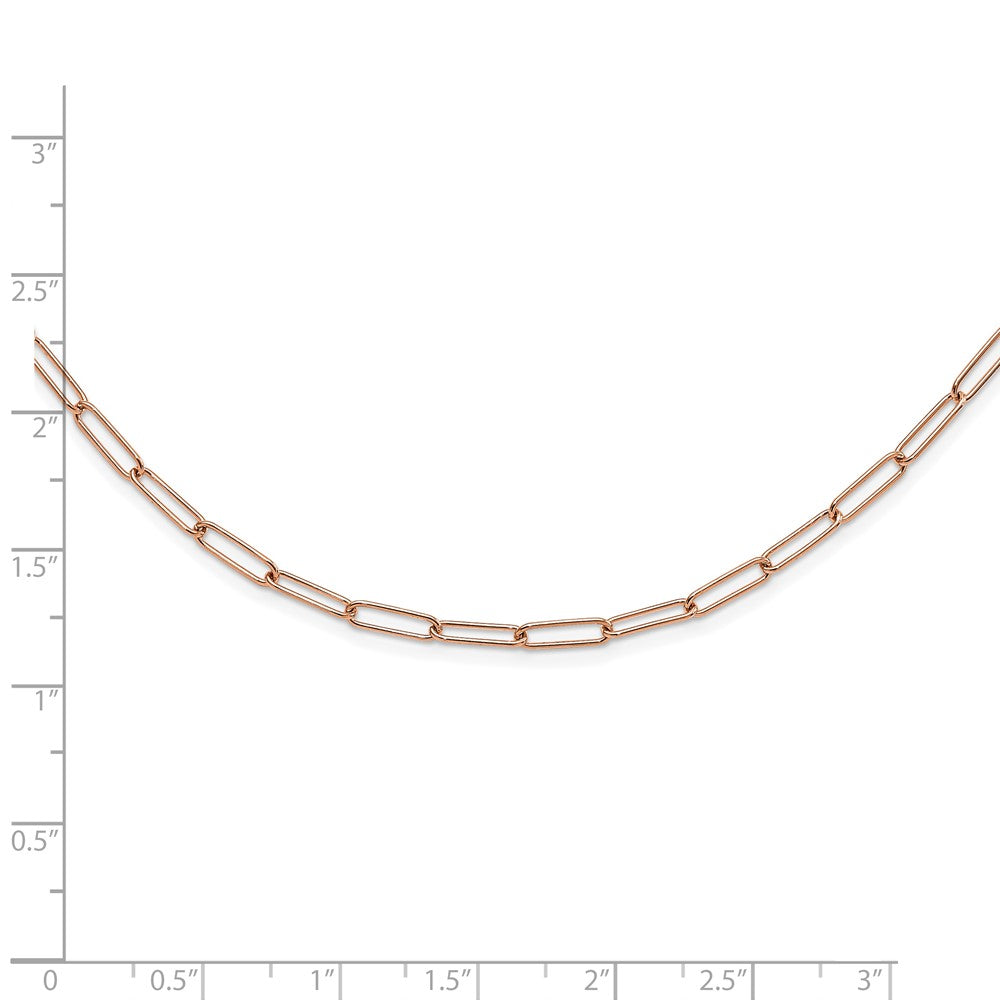 14K Rose Gold Polished Fancy Link Necklace