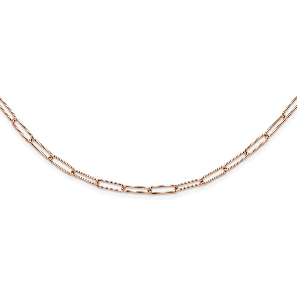 14K Rose Gold Polished Fancy Link Necklace
