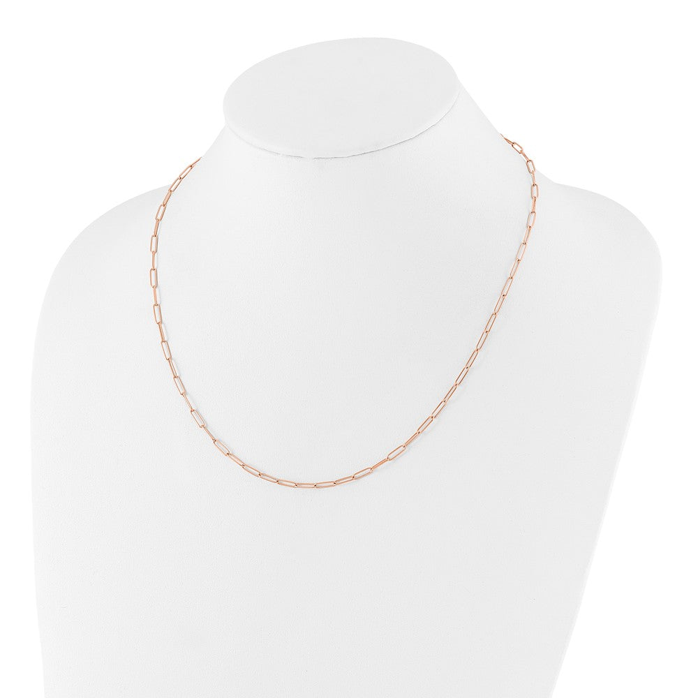 14K Rose Gold Polished Fancy Link Necklace
