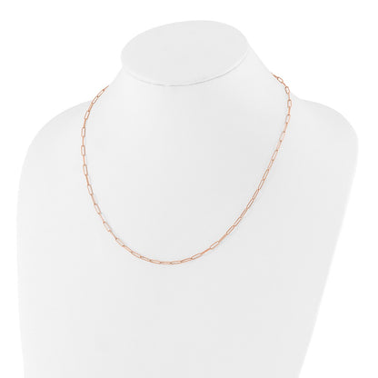 14K Rose Gold Polished Fancy Link Necklace