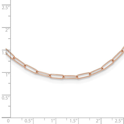 14K Rose Gold Polished Fancy Link Necklace