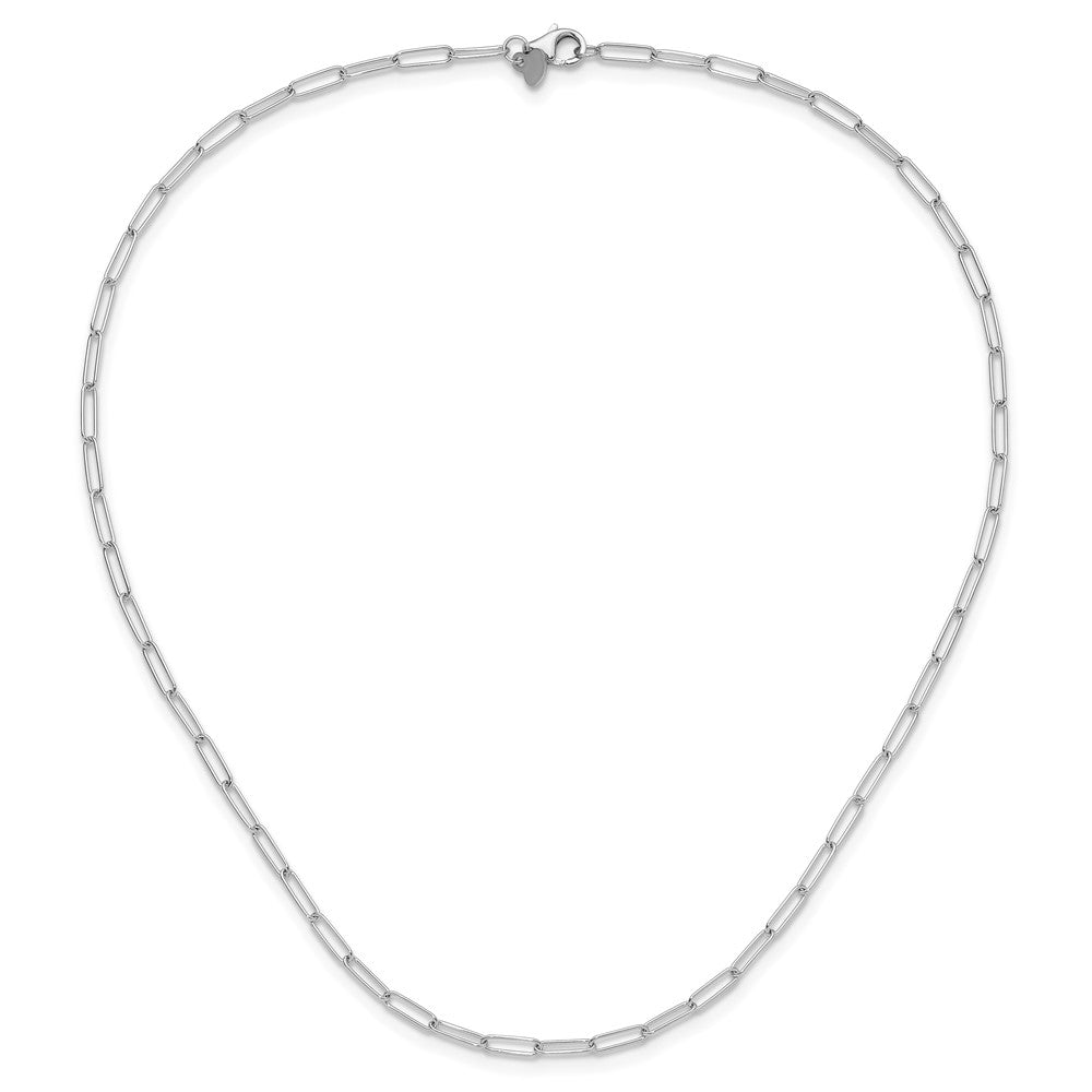 14K White Gold Polished Fancy Link Necklace
