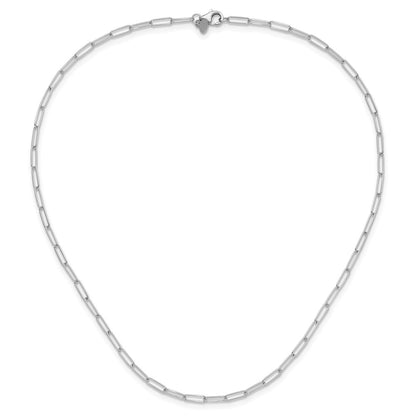 14K White Gold Polished Fancy Link Necklace