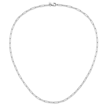 14K White Gold Polished Fancy Link Necklace