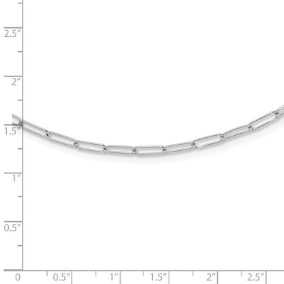 14K White Gold Polished Fancy Link Necklace