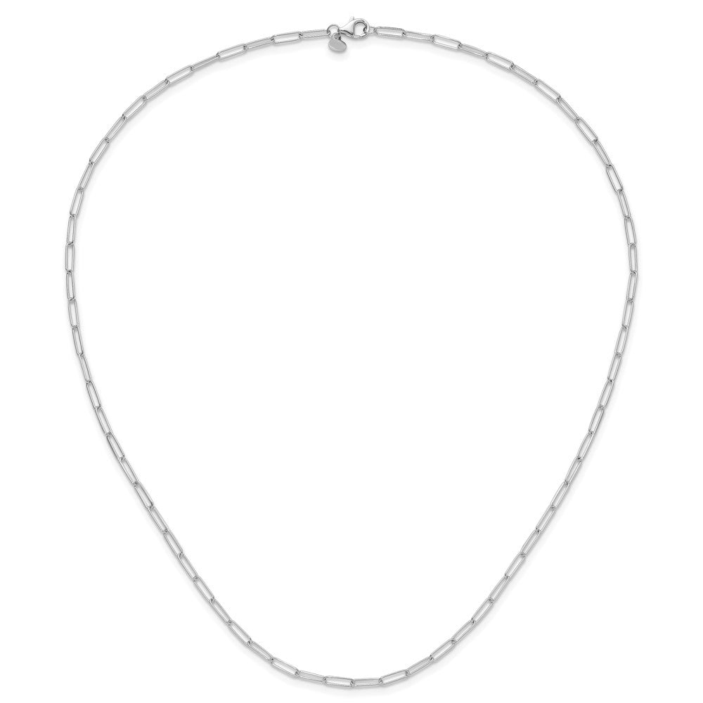 14K White Gold Polished Fancy Link Necklace