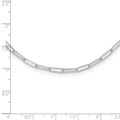 14K White Gold Polished Fancy Link Necklace