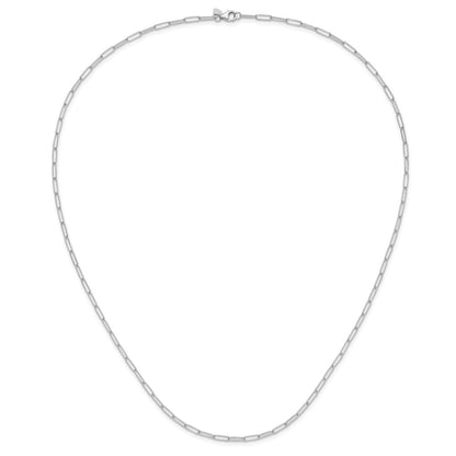 14K White Gold Polished Fancy Link Necklace