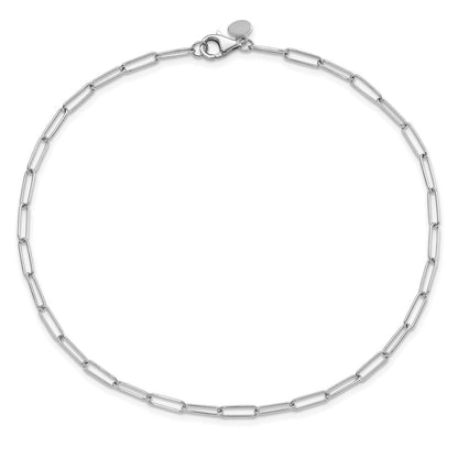 14K White Gold Polished Fancy Link Bracelet