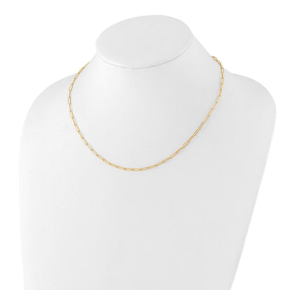 14K Yellow Gold Polished Fancy Link Necklace