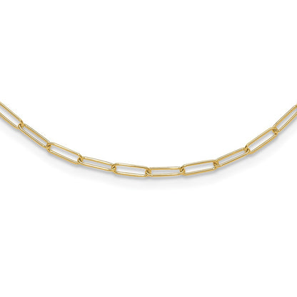 14K Yellow Gold Polished Fancy Link Necklace