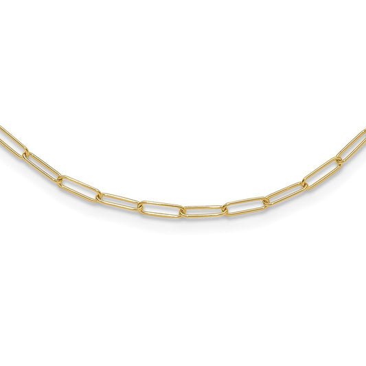 14K Yellow Gold Polished Fancy Link Necklace