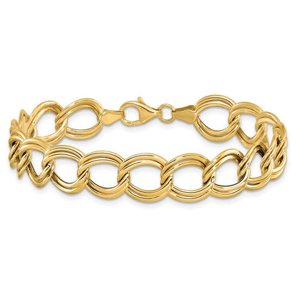 14K Yellow Gold Polished Double Link Bracelet