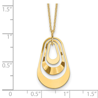 14K Yellow Gold Polished With 2In. Ext. Necklace