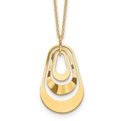 14K Yellow Gold Polished With 2In. Ext. Necklace