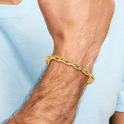 14K Yellow Gold Polished Fancy Link Bracelet