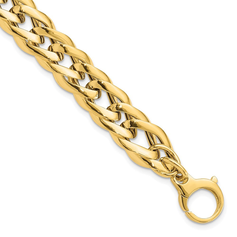 14K Yellow Gold Polished Hollow Fancy Link Bracelet