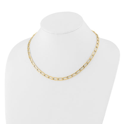 14K Yellow Gold Polished Hollow Fancy Link Necklace
