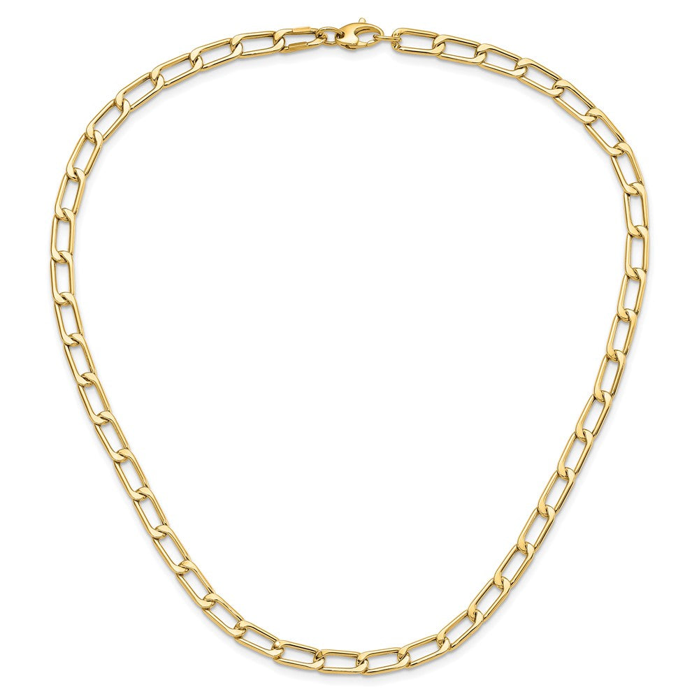 14K Yellow Gold Polished Hollow Fancy Link Necklace