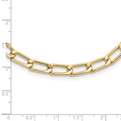 14K Yellow Gold Polished Hollow Fancy Link Necklace