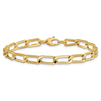 14K Yellow Gold Polished Hollow Fancy Link Bracelet