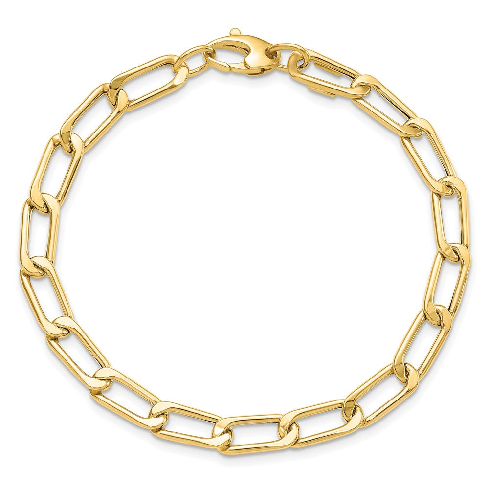 14K Yellow Gold Polished Hollow Fancy Link Bracelet