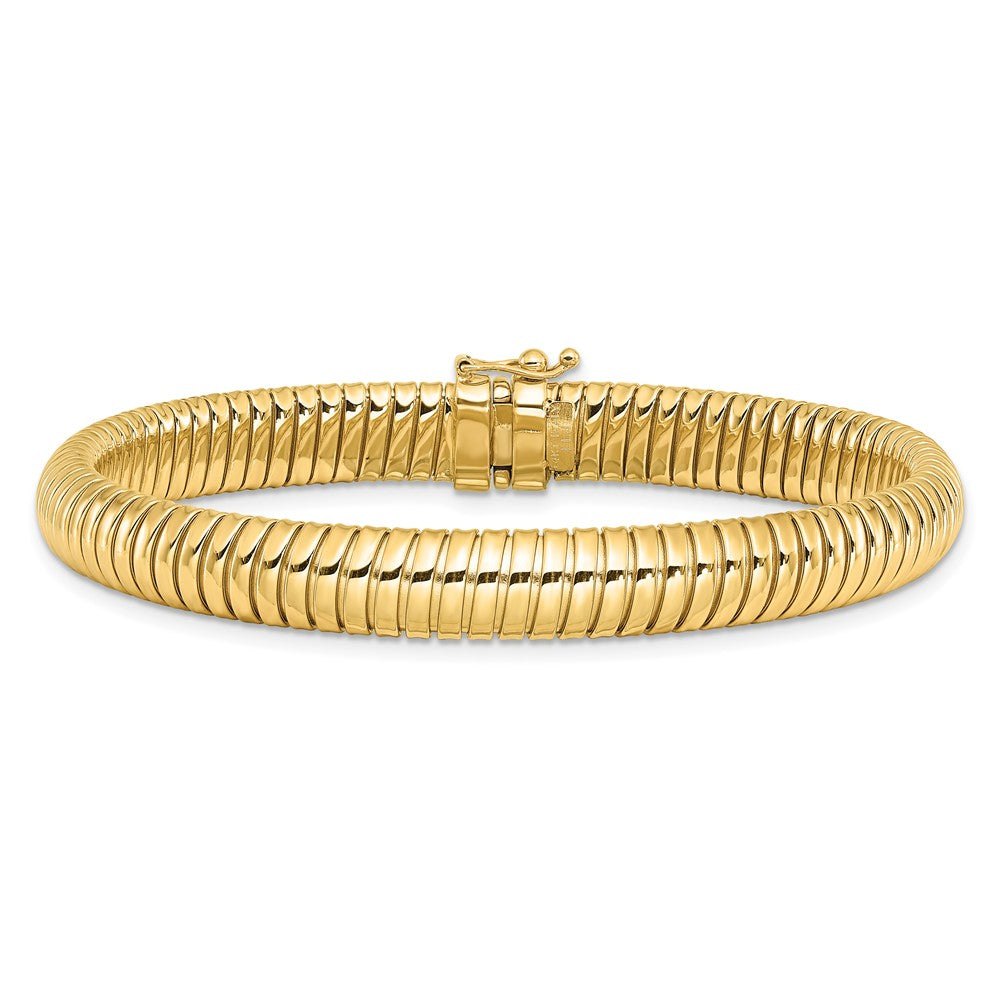 14K Yellow Gold Polished 7.5mm Domed Bracelet