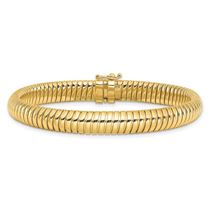 14K Yellow Gold Polished 7.5mm Domed Bracelet