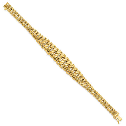 14K Yellow Gold Polished Fancy Link Bracelet
