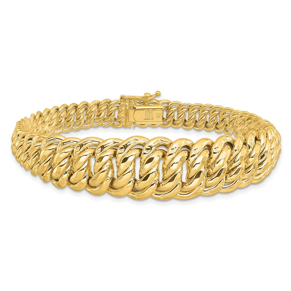 14K Yellow Gold Polished Fancy Link Bracelet