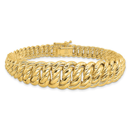 14K Yellow Gold Polished Fancy Link Bracelet