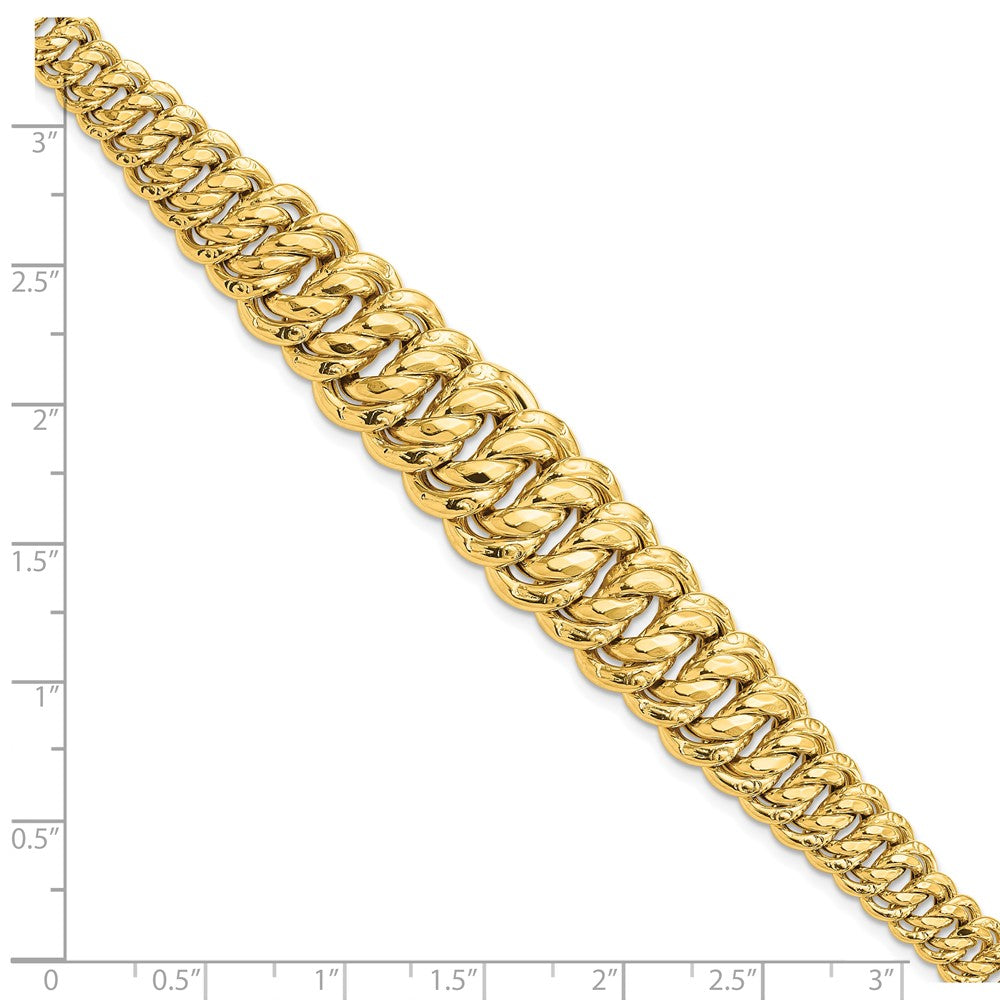 14K Yellow Gold Polished Fancy Link Bracelet