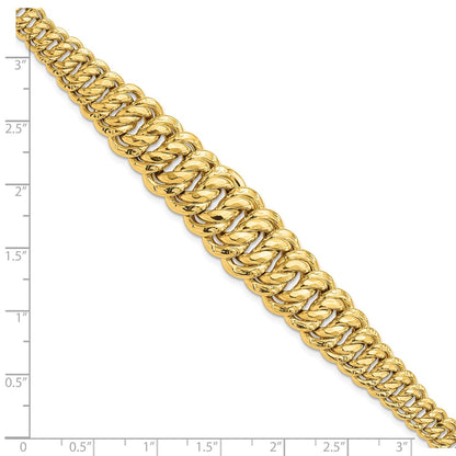 14K Yellow Gold Polished Fancy Link Bracelet