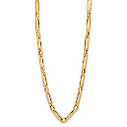 14K Yellow Gold Polished And Textured Fancy Link Necklace