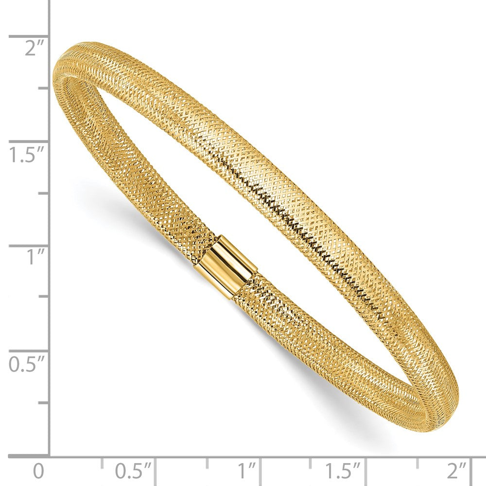 14K Yellow Gold Polished Stretch Bracelet