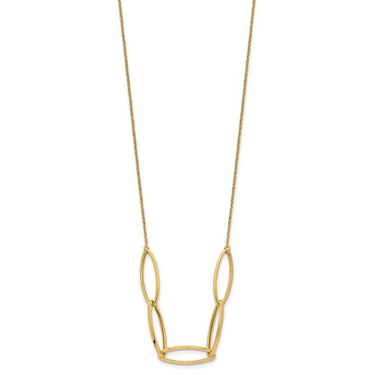 14K Yellow Gold Polished Fancy Link 16.5In With 1In. Ext Necklace
