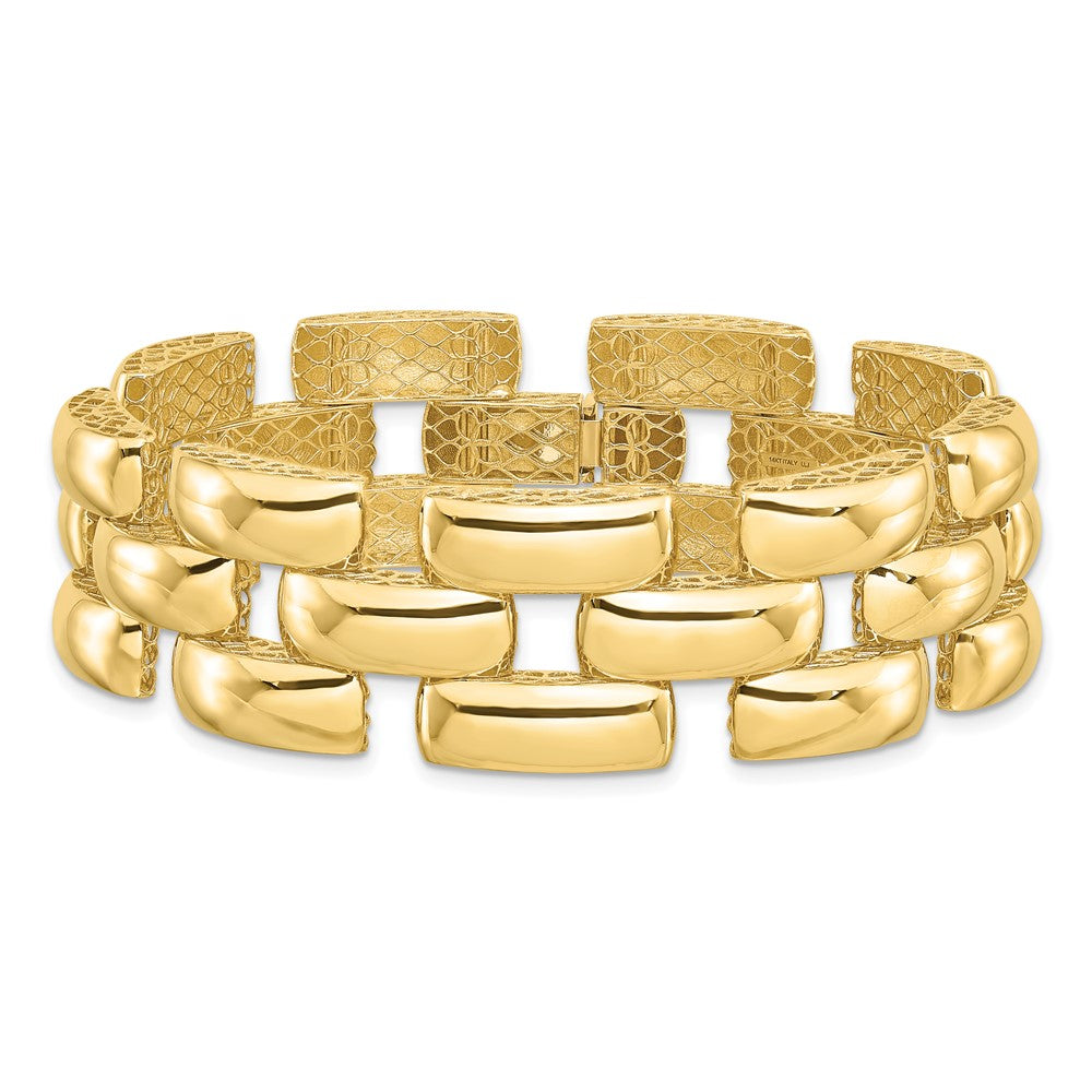 14K Yellow Gold Polished Fancy Link Bracelet