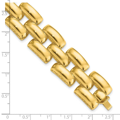 14K Yellow Gold Polished Fancy Link Bracelet