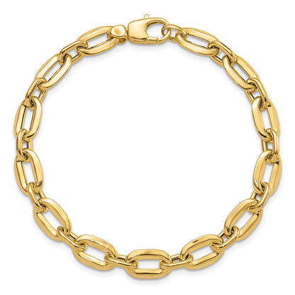 14K Yellow Gold Polished Fancy Link Bracelet
