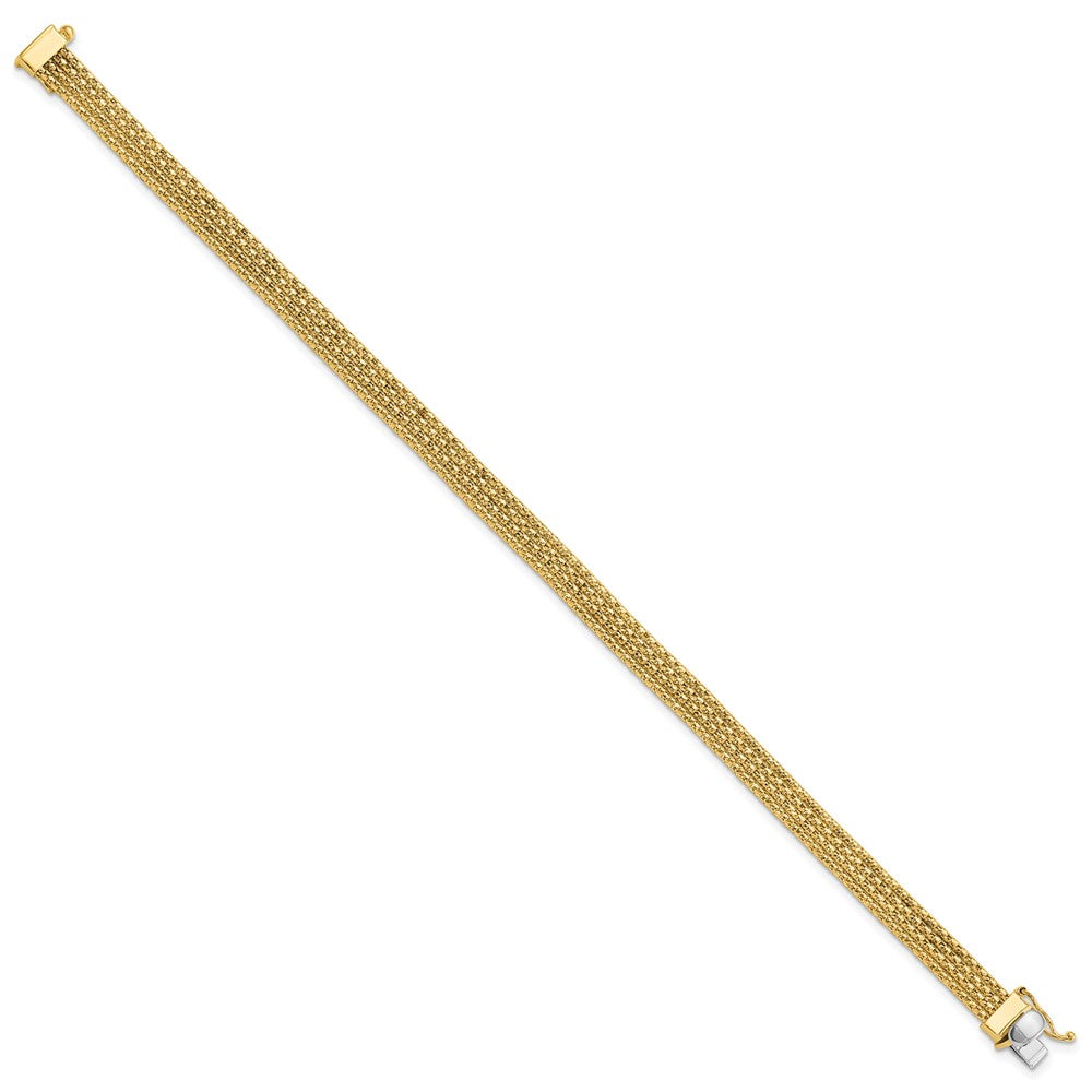 14K Yellow Gold Polished Woven Bracelet