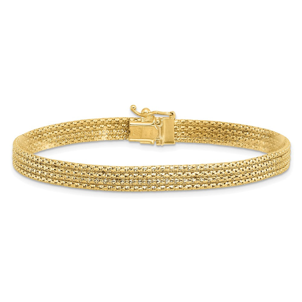 14K Yellow Gold Polished Woven Bracelet