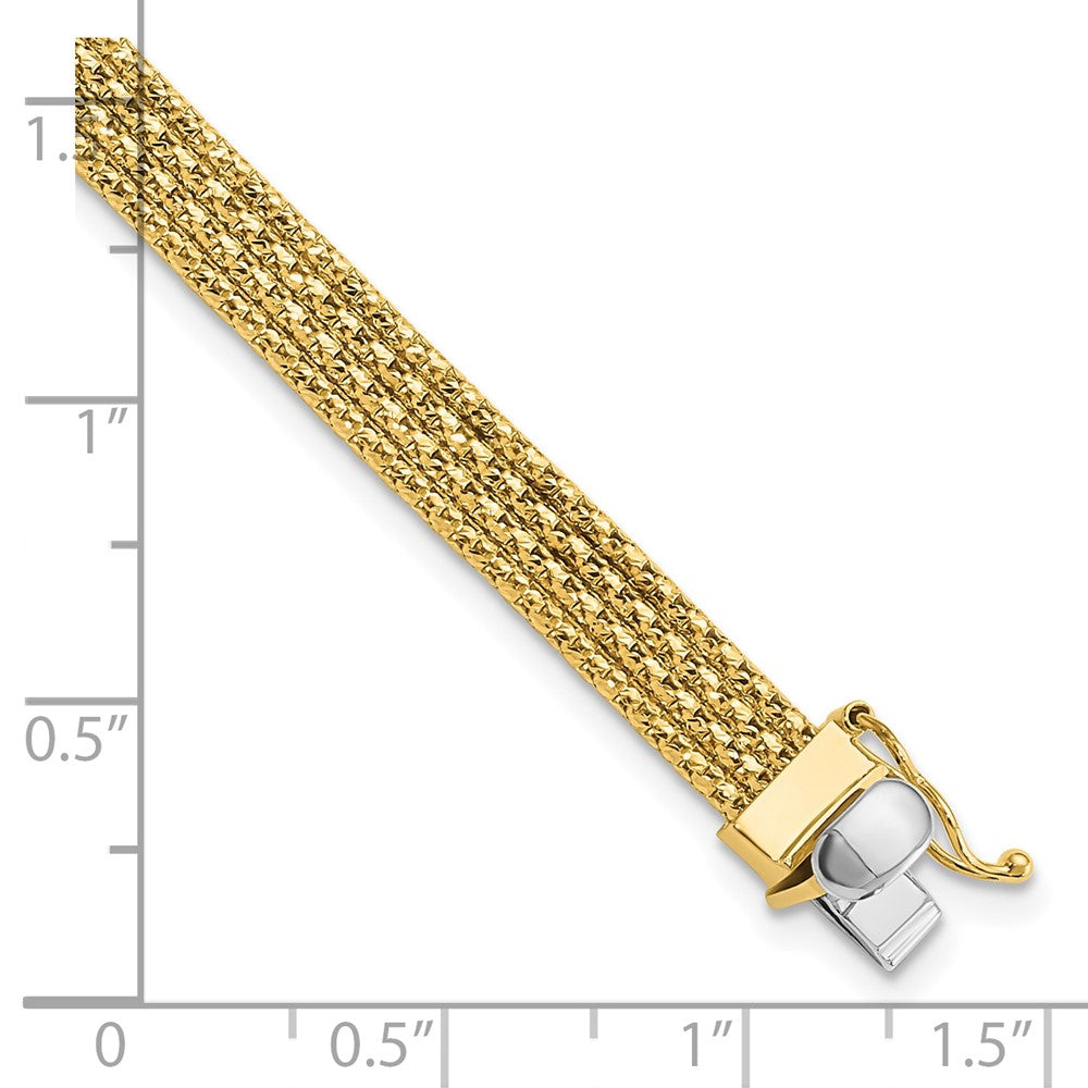 14K Yellow Gold Polished Woven Bracelet
