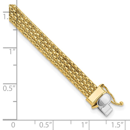 14K Yellow Gold Polished Woven Bracelet