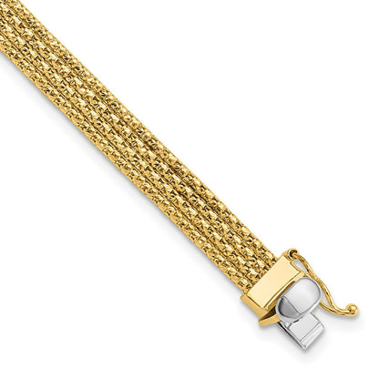 14K Yellow Gold Polished Woven Bracelet