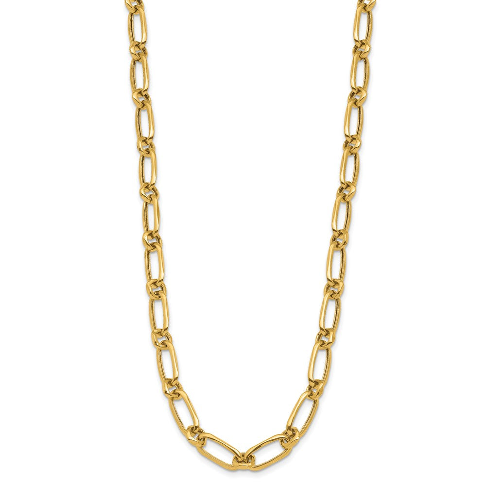 14K Yellow Gold Polished Fancy Link Necklace