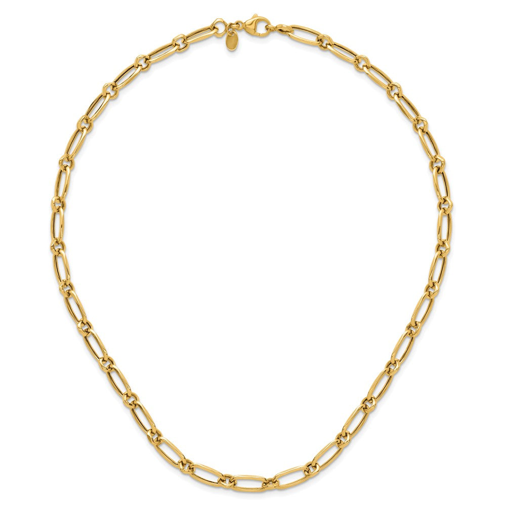 14K Yellow Gold Polished Fancy Link Necklace