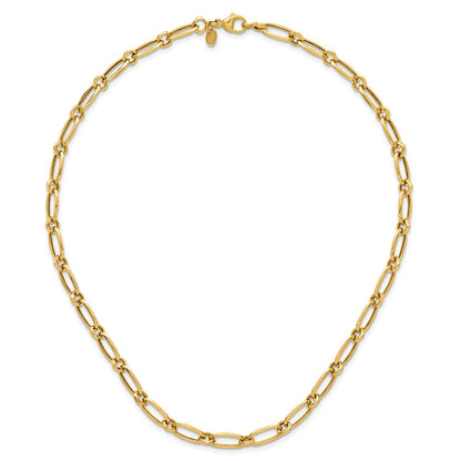 14K Yellow Gold Polished Fancy Link Necklace