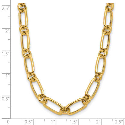 14K Yellow Gold Polished Fancy Link Necklace