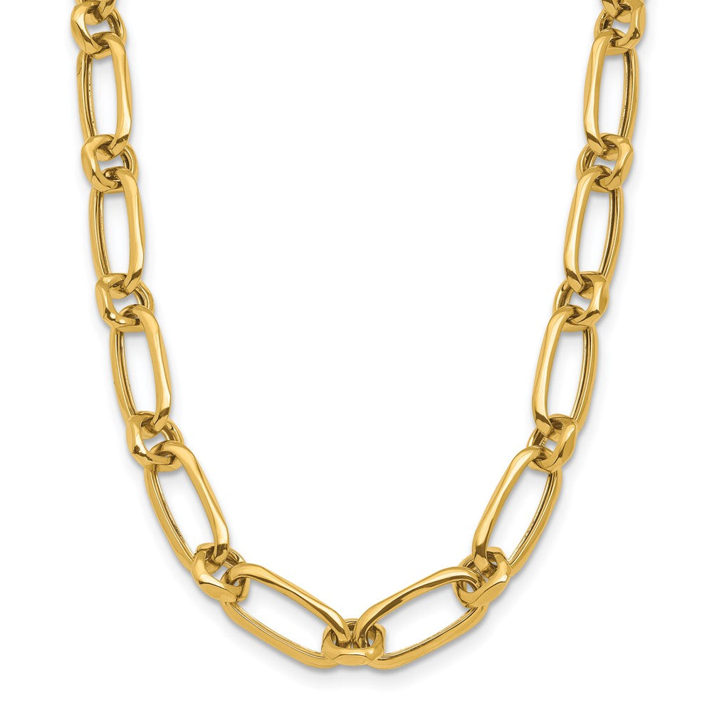 14K Yellow Gold Polished Fancy Link Necklace